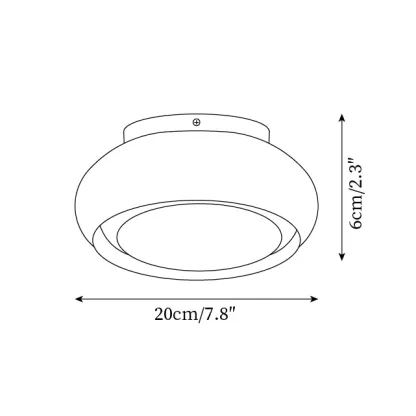 Hailie Retro Glass Flush Mount Ceiling Light