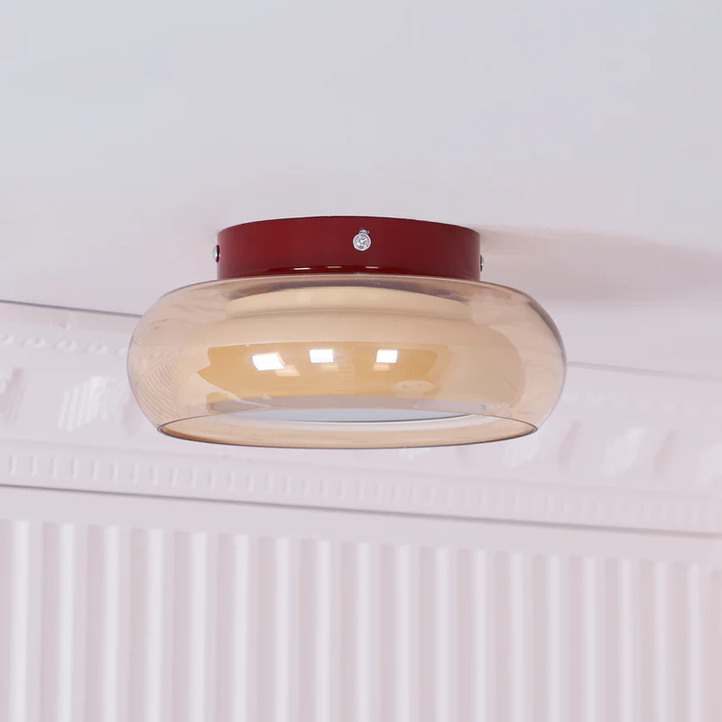 Hailie Retro Glass Flush Mount Ceiling Light