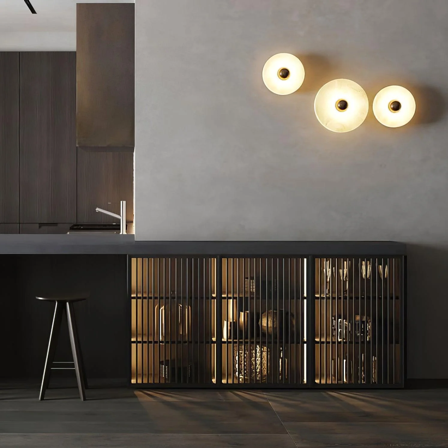 Byers Modern Metal  Resin Wall Lamp Dining Room Bedroom