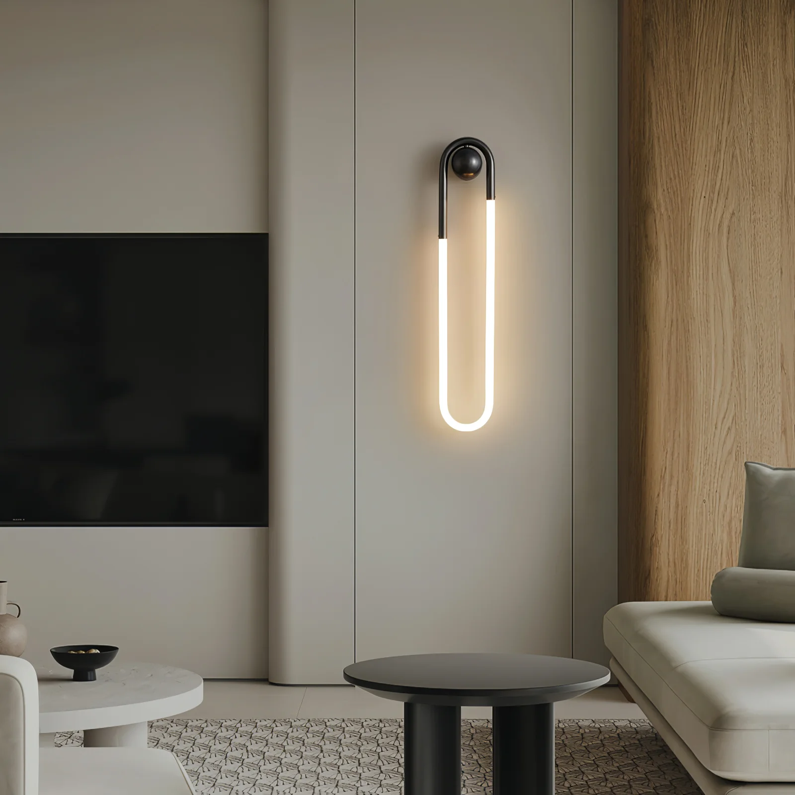 Modern LED Wall Light in Living Room