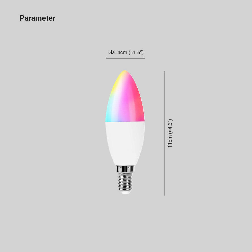 Lumos E12 WiFi Smart Light Bulb dimensions, 4cm x 11cm