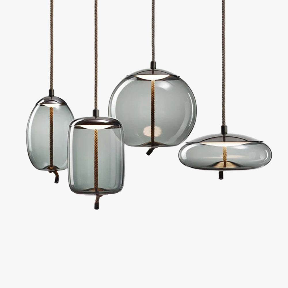 Valentina LED Pendant Lights in Various Shapes, Glass Shades