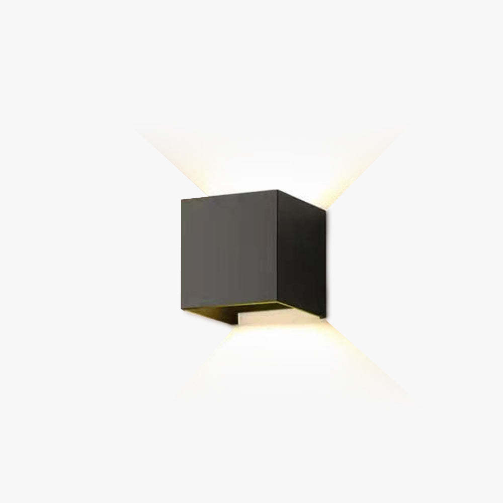 Black Orr Square LED Wall Lamp