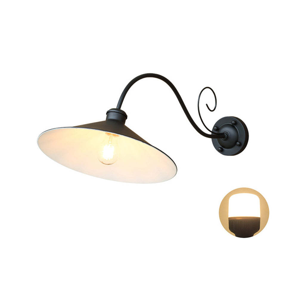 Alessio black metal vintage outdoor wall lamp