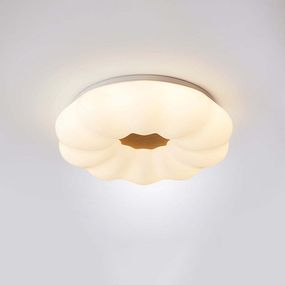 Ozawa Dimmable Wooden Ceiling Light, Flower Design