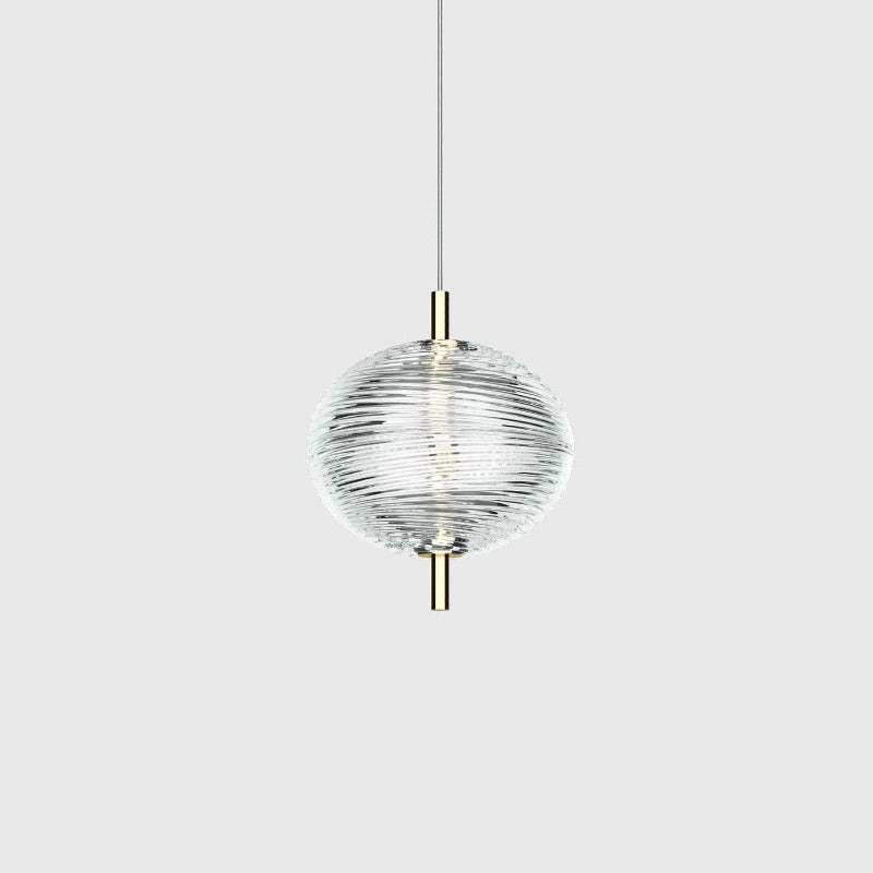 Glass sphere Hailie Pendant Light. Modern artistic lighting fixture.