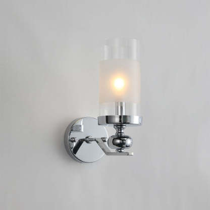 Alessio wall lamp. Retro metal & glass sconce.