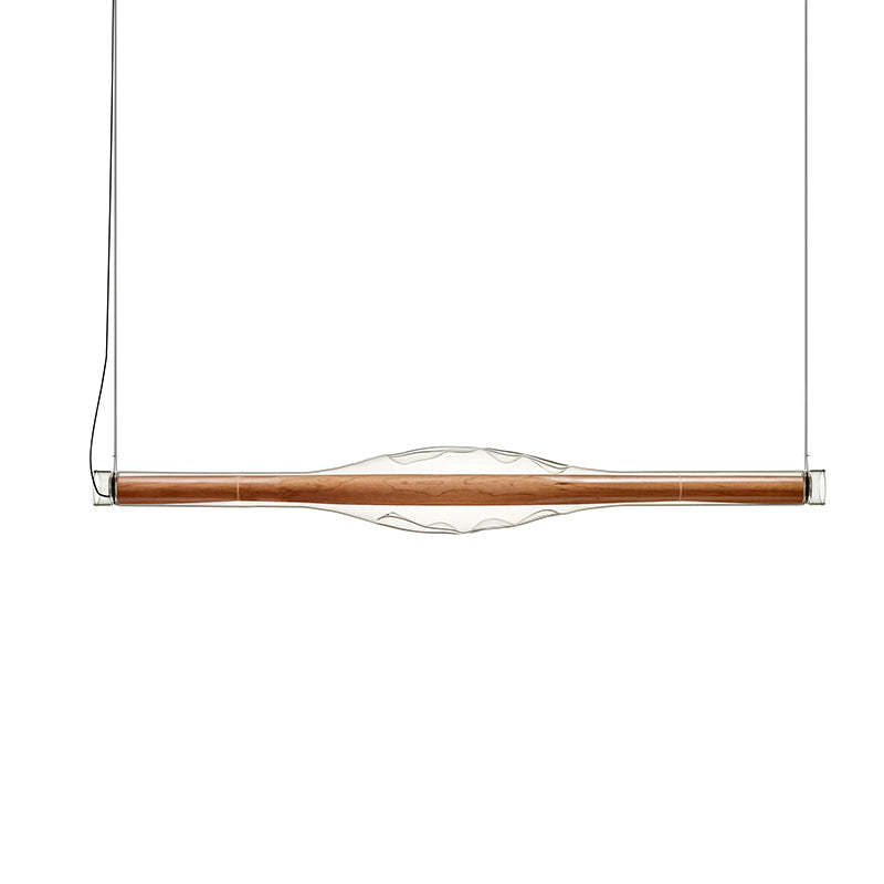 Modern Edge Pendant Light - Wood and Acrylic Design