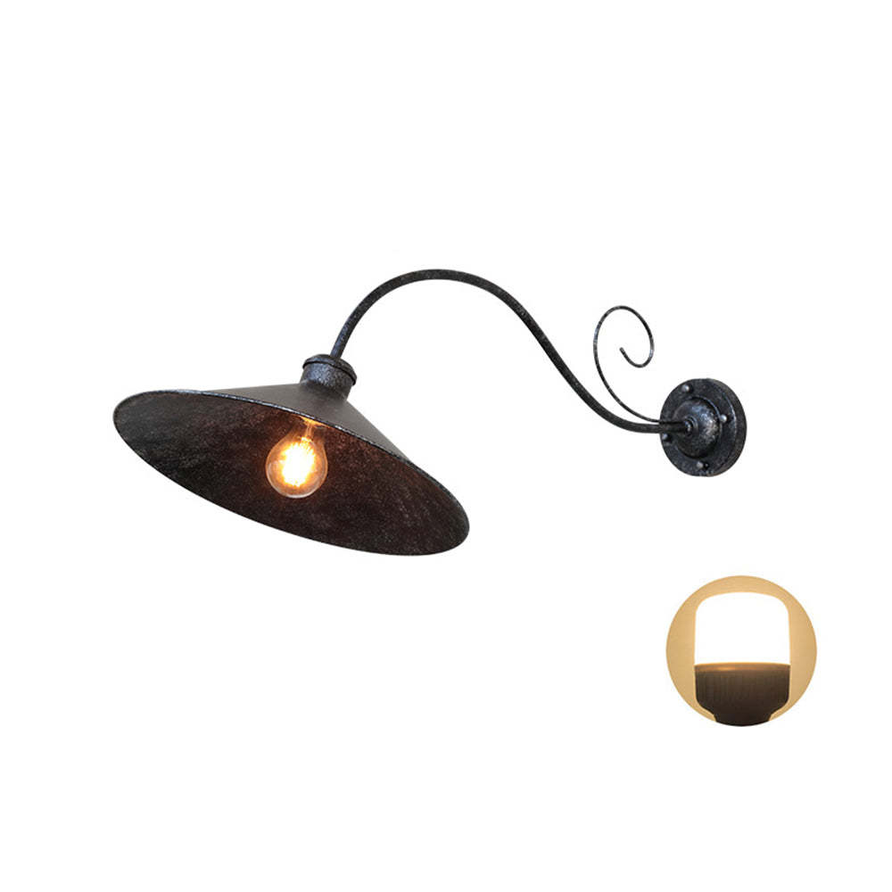 Black Alessio Vintage Outdoor Wall Lamp