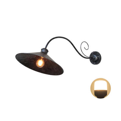 Black Alessio Vintage Outdoor Wall Lamp