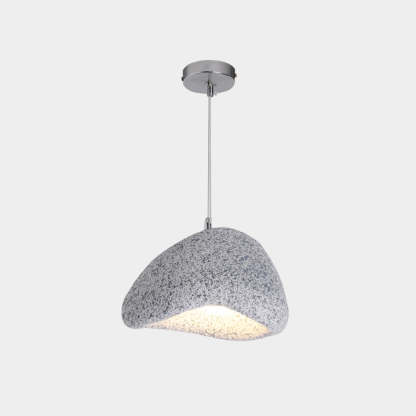 Gray bread shaped resin pendant light