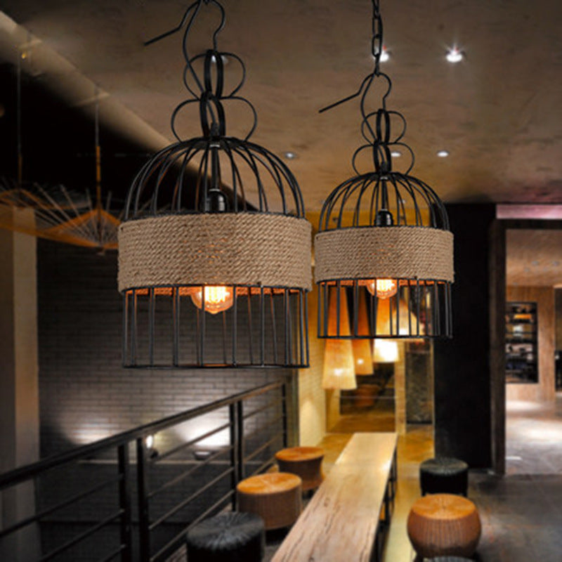 Rustic Epoch Birdcage Pendant Lights in Cafe/Bar