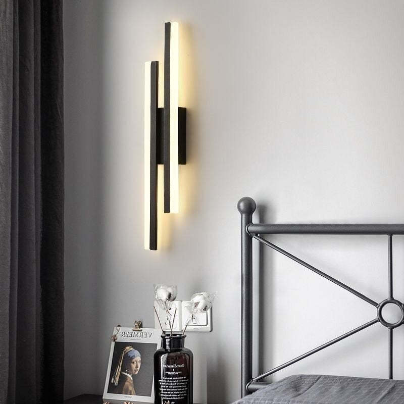 Alana minimalist wall lamp, geometric design, modern bedroom lighting
