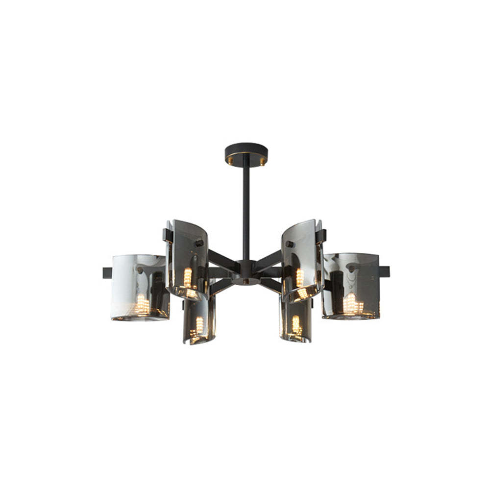 Evette pendant light, minimalist design, metal and glass