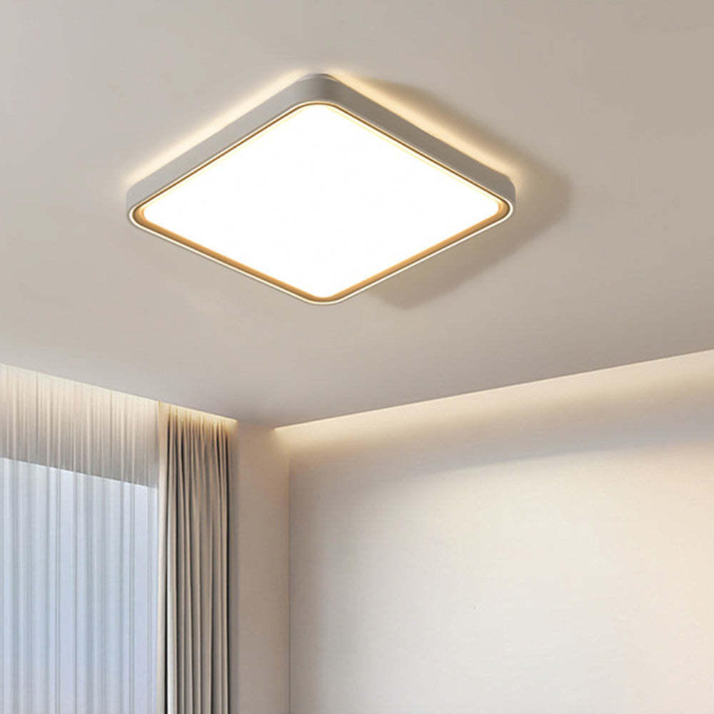 Quinn Square Flush Mount Ceiling Light in Bedroom