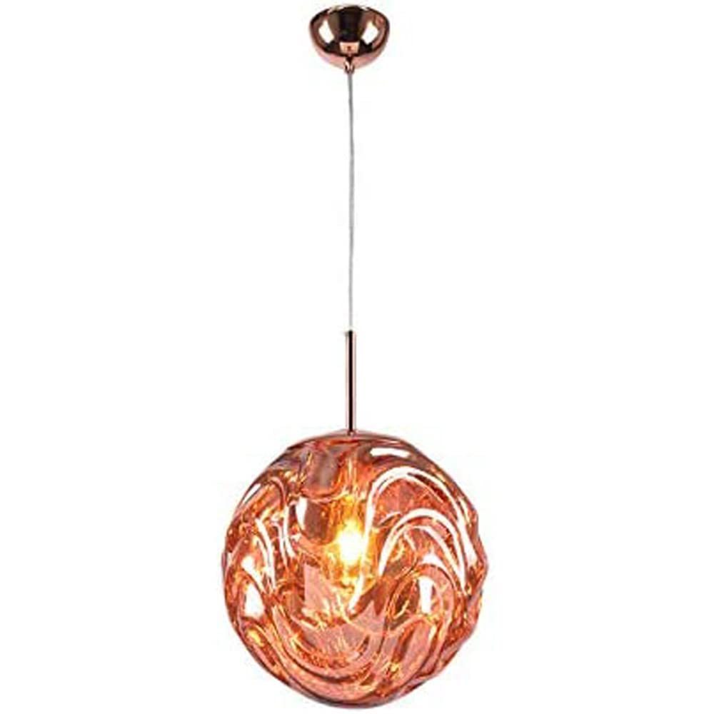 Hailie Modern Sphere Pendant Light - Gold Glass