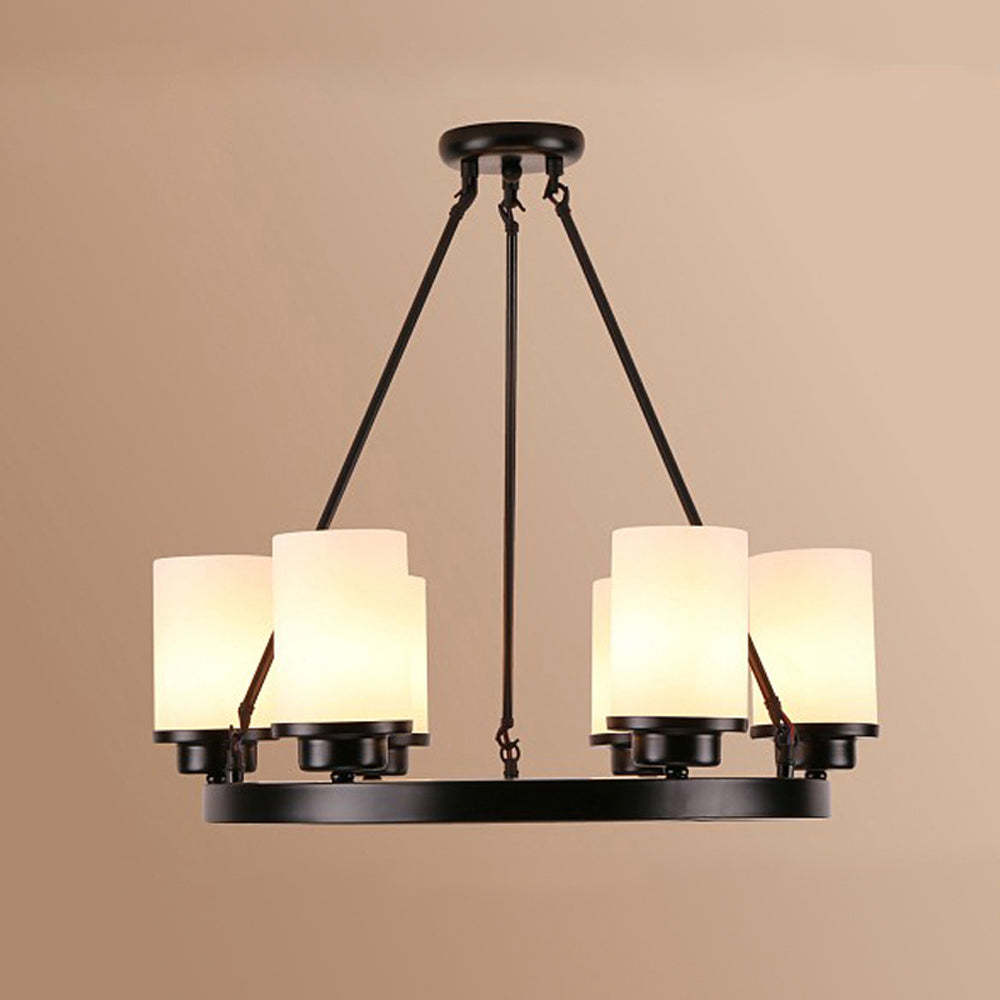 Alessio Retro Metal Glass Chandelier Alessio Retro Metal Glass Chandelier for Living Room