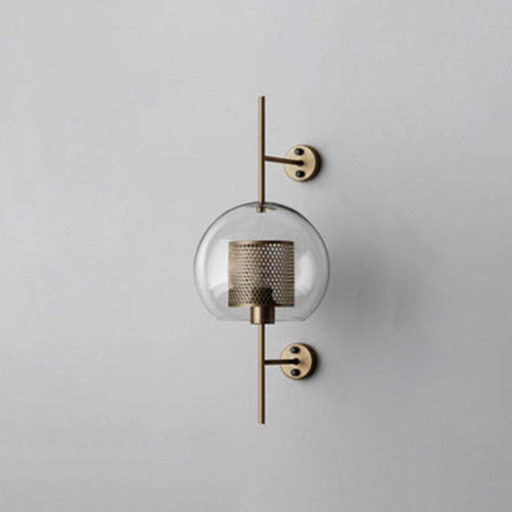 Oneal Industrial Wall Lamp - Globe Glass Shade