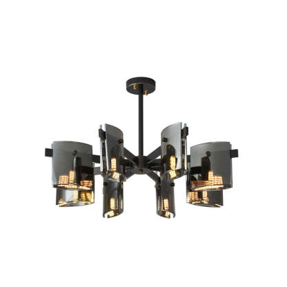 Evette pendant light with smoked glass shades