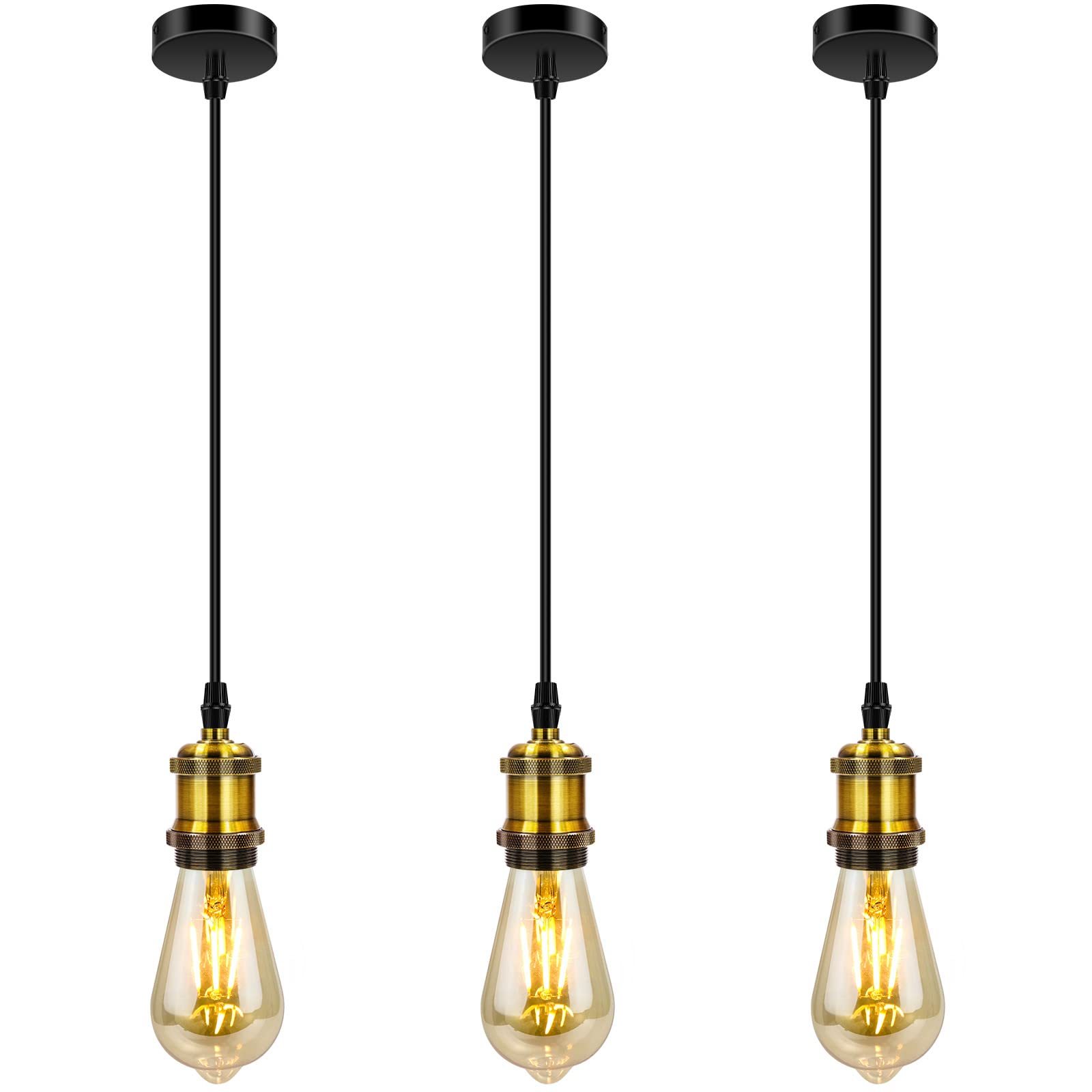 Three Alessio Pendant Lights in Bedroom