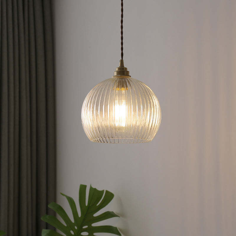 Hailie Minimalist Sphere Pendant Light with Glass Shade