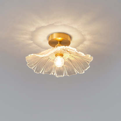 Carins Flower Glass Ceiling Light - Flush Mount