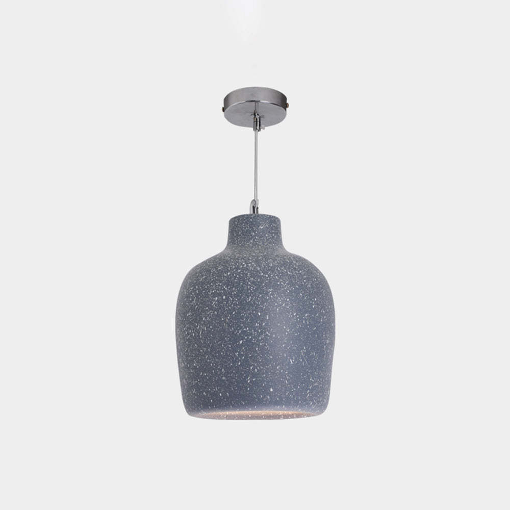 Byers blue resin pendant light, jar-shaped design