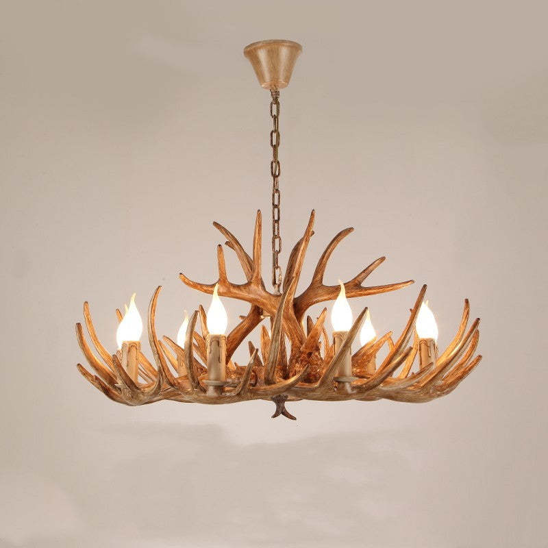 Resin Deer Antler Chandelier for Living Room Lighting