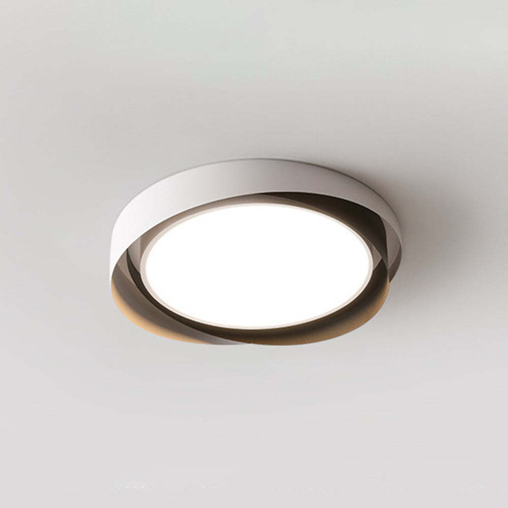 Quinn flush mount ceiling light in white and gold