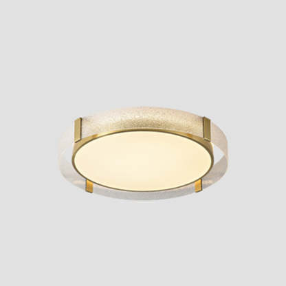 Quinn Modern Round Ceiling Light - Frosted Glass Detail