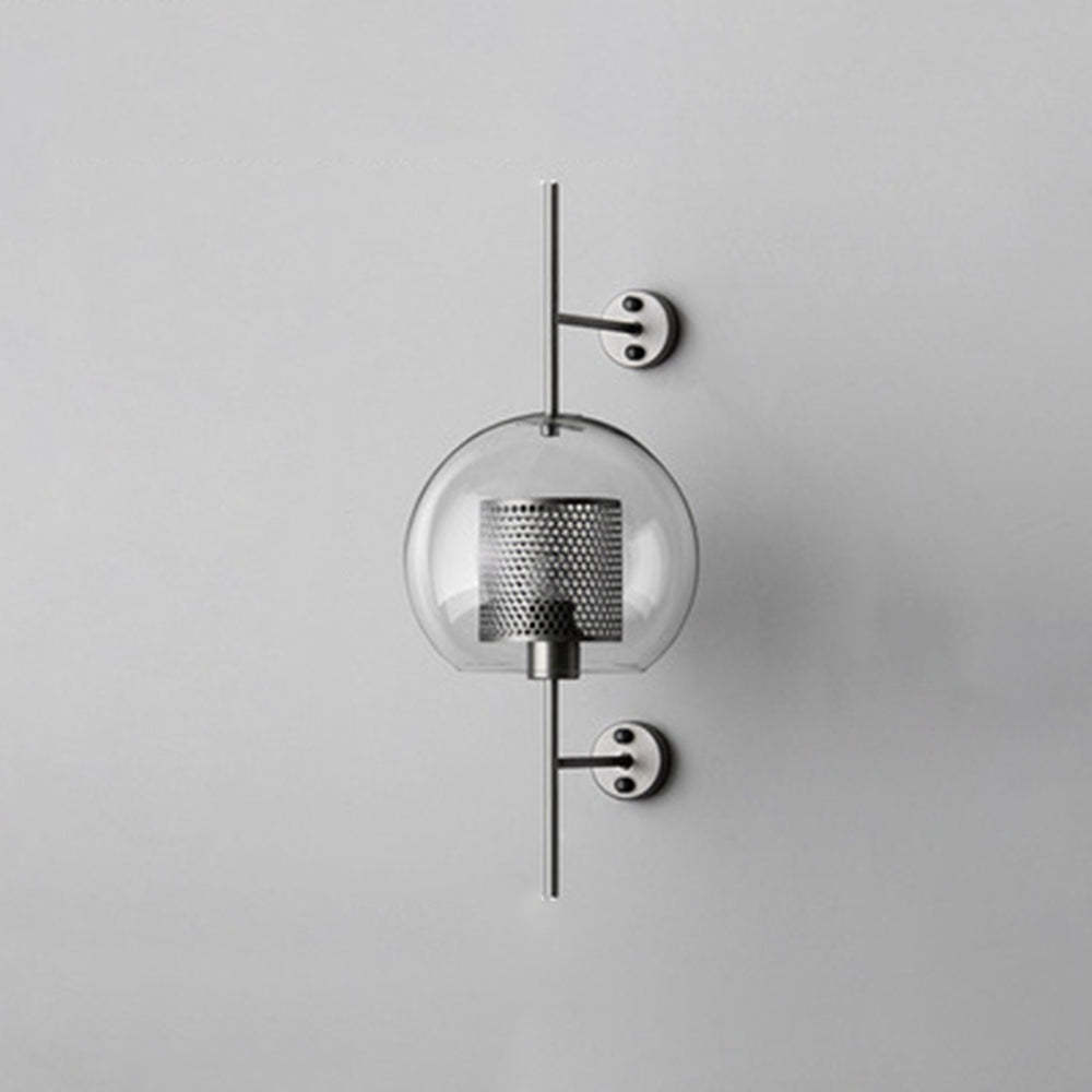 Oneal Glass Globe Wall Lamp - Metal and Glass