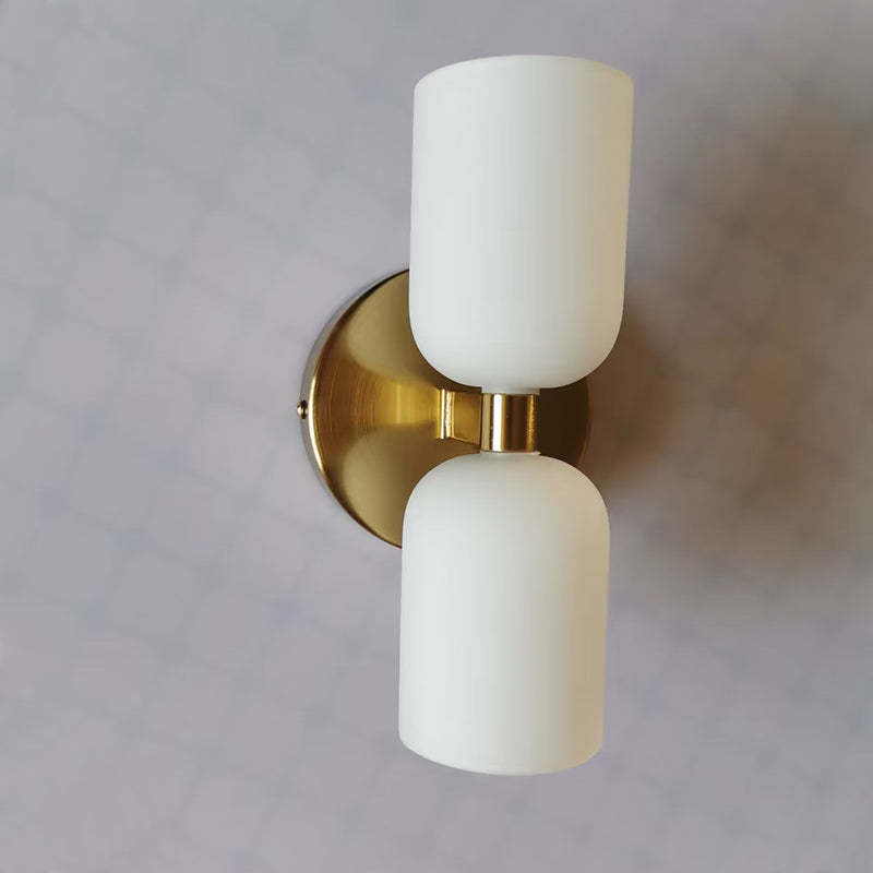 Morandi Modern LED Wall Lamp, Gold Base, White Shades