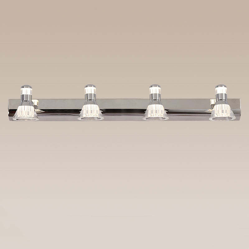 Modern silver multi-head vanity wall lamp by Lassola