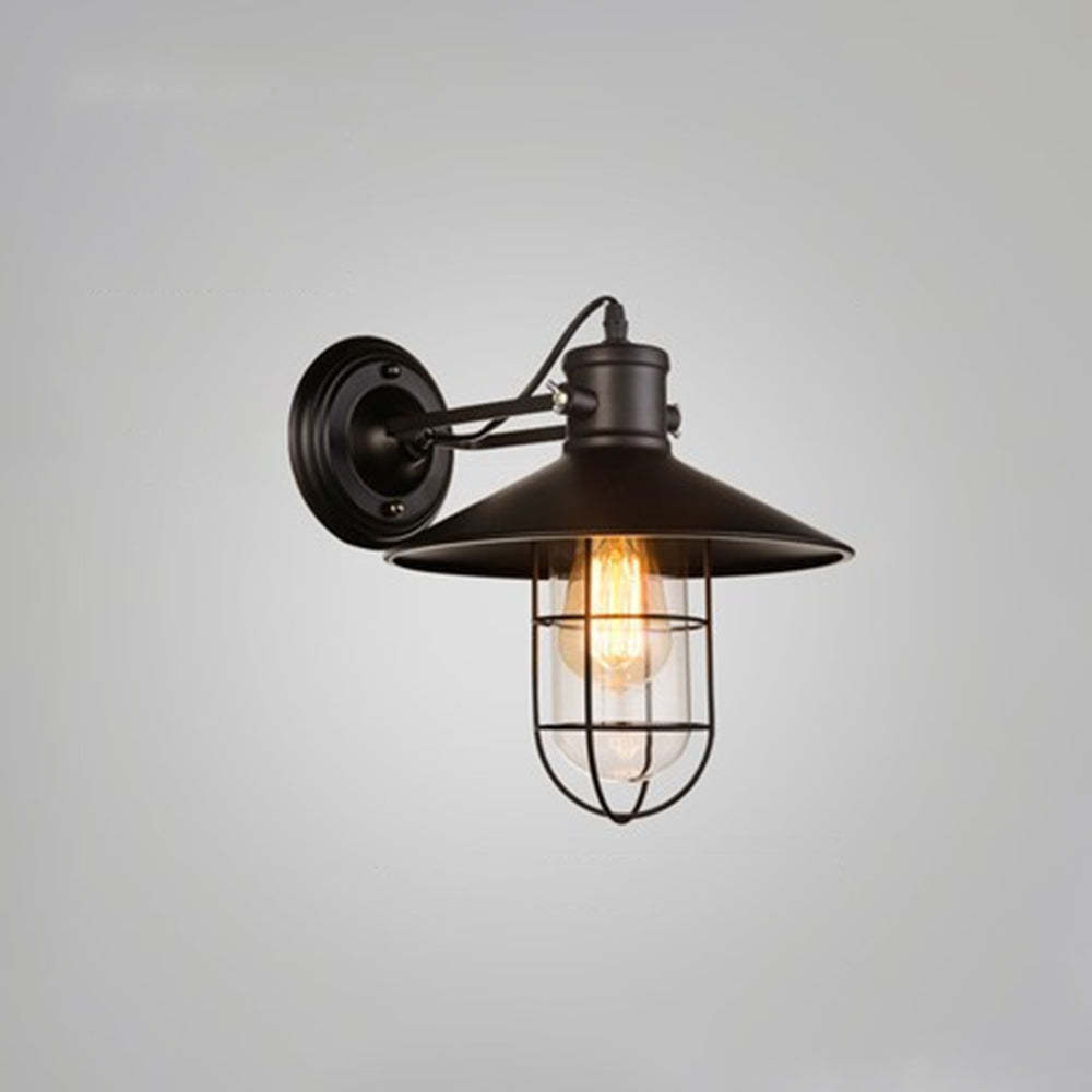 Alessio Vintage Wall Lamp - caged bulb
