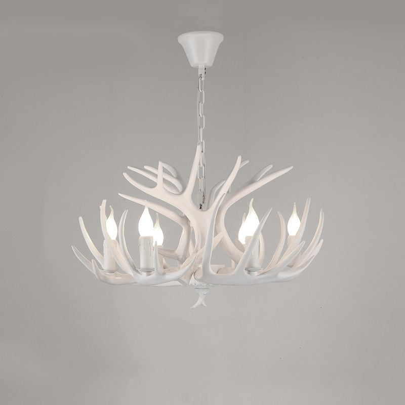 White Deer Antler Chandelier Lighting