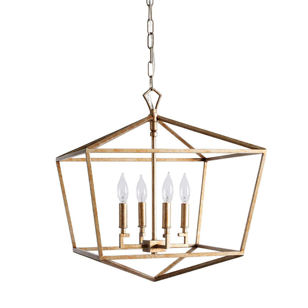 Brass Alessio pendant light - modern geometric lighting