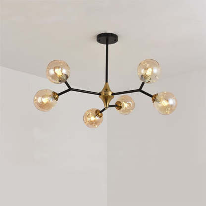 Valentina Chandelier: Art Deco Bubble Glass Lighting Fixture