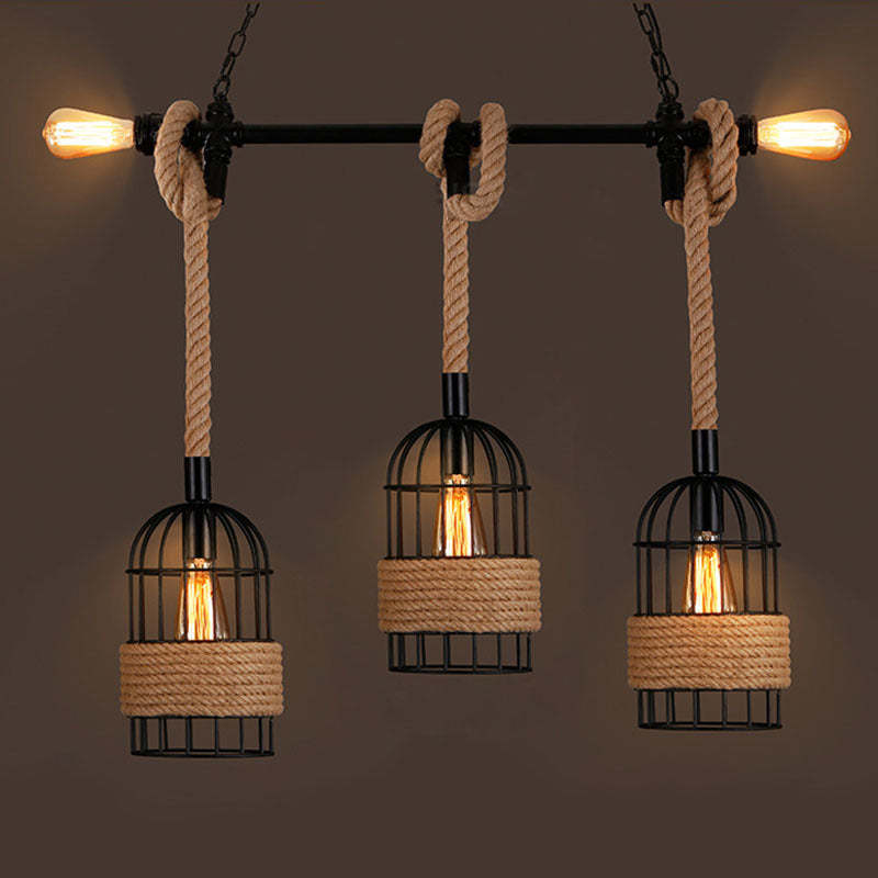 Epoch Retro Pendant Light with Rope Accents