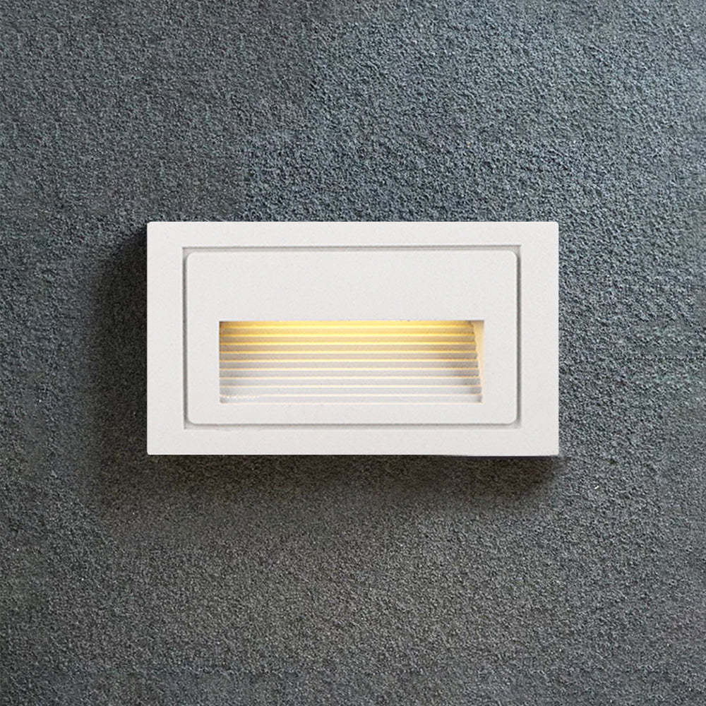 White Orr Step Light on Textured Wall
