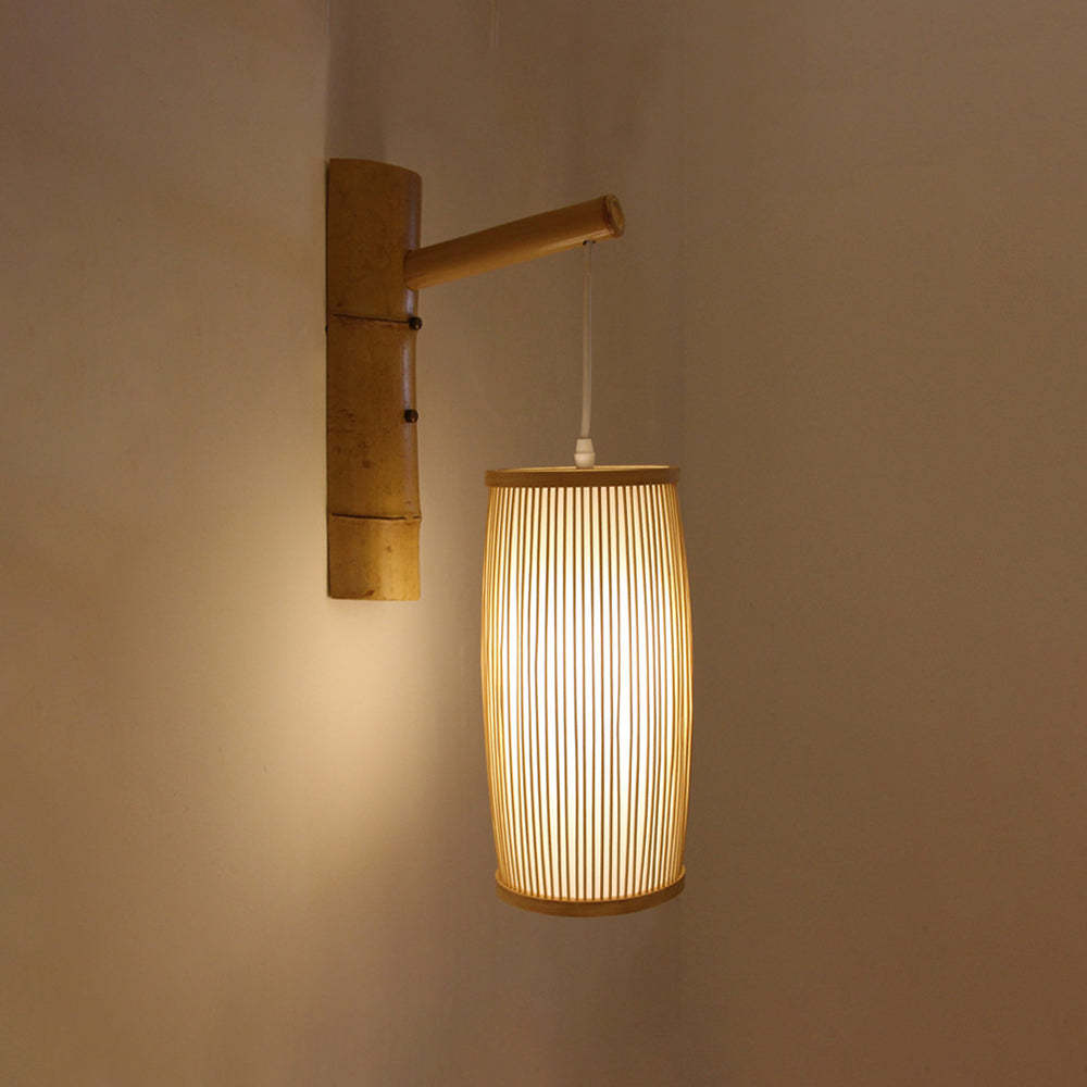 Ozawa rattan wall lamp, Las Sola artistic lighting.