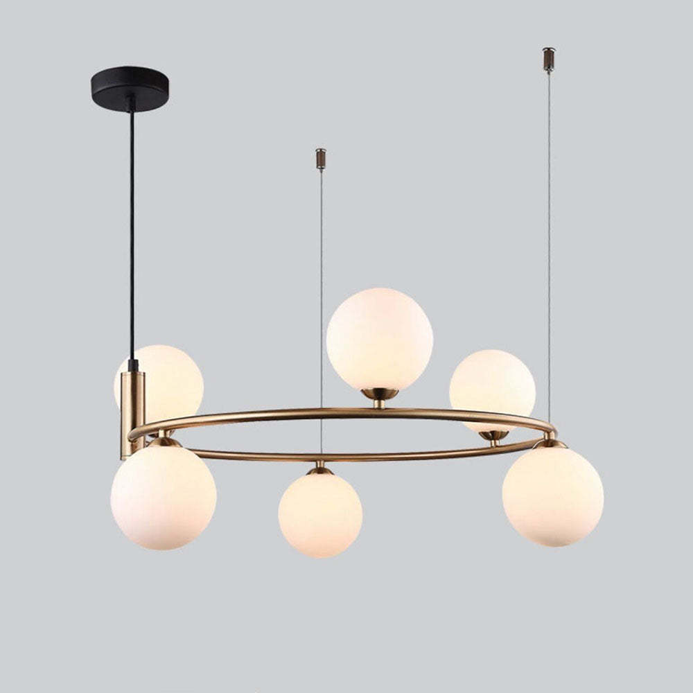 Valentina Nordic Ring Pendant Light with orb lights