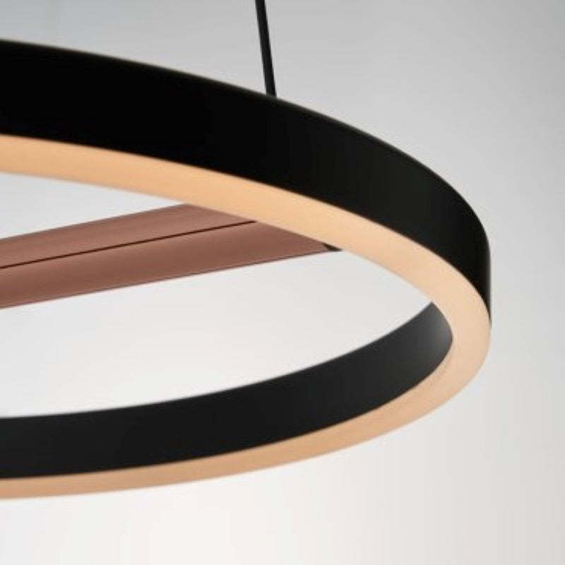 Hailie Modern LED Pendant Light - Black and Copper design,round lighting