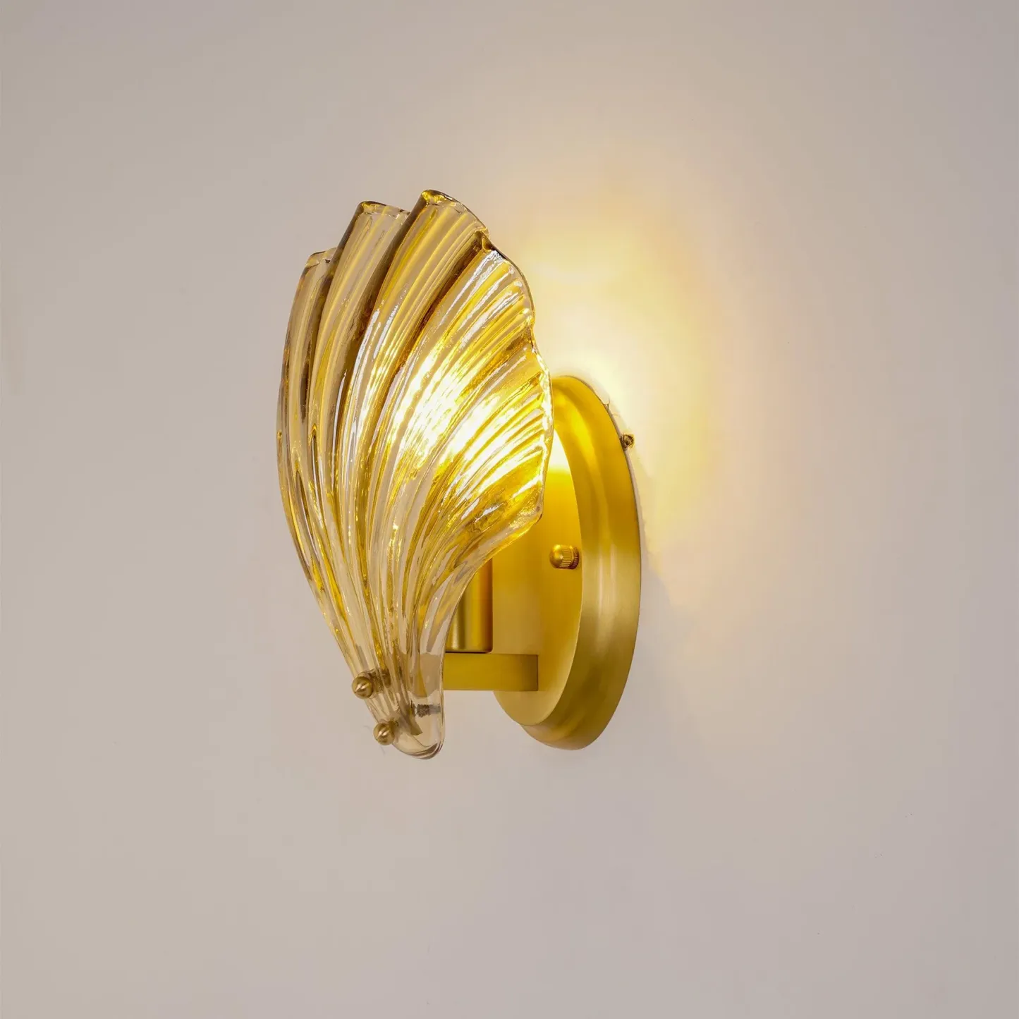 Orr Modern Unusual Shell Glass Wall Light Bedroom Living Room