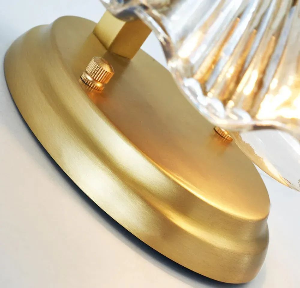 Orr Modern Unusual Shell Glass Wall Light Bedroom Living Room
