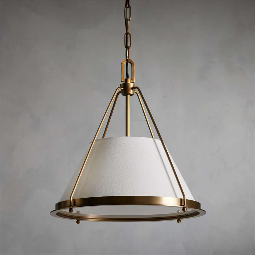 Alessio Vintage Unusual Metal Fabric Pendant Light Shades Bedroom Dining Room