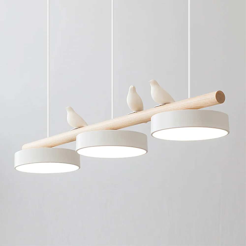 Morandi Modern Metal Wood Resin Acrylic Pendant Light Dining Room Bedroom