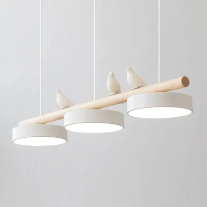 Morandi Modern Metal Wood Resin Acrylic Pendant Light Dining Room Bedroom