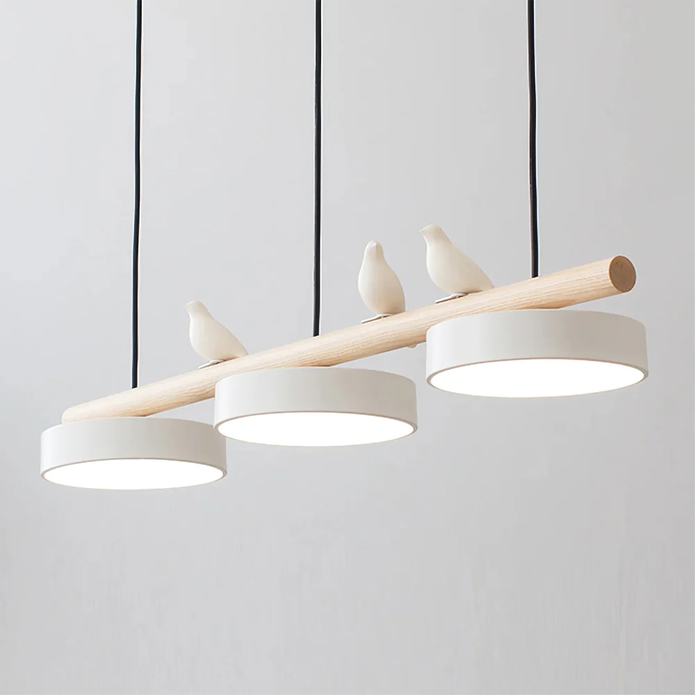 Morandi Modern Metal Wood Resin Acrylic Pendant Light Dining Room Bedroom