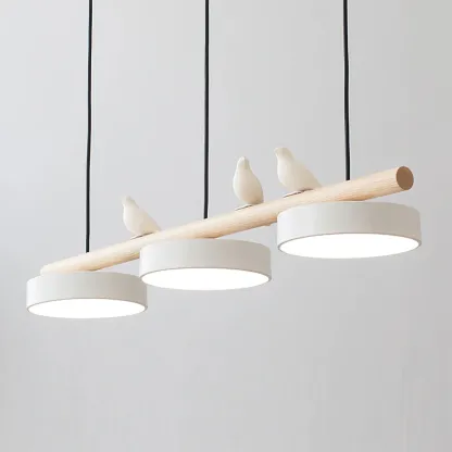 Morandi Modern Metal Wood Resin Acrylic Pendant Light Dining Room Bedroom