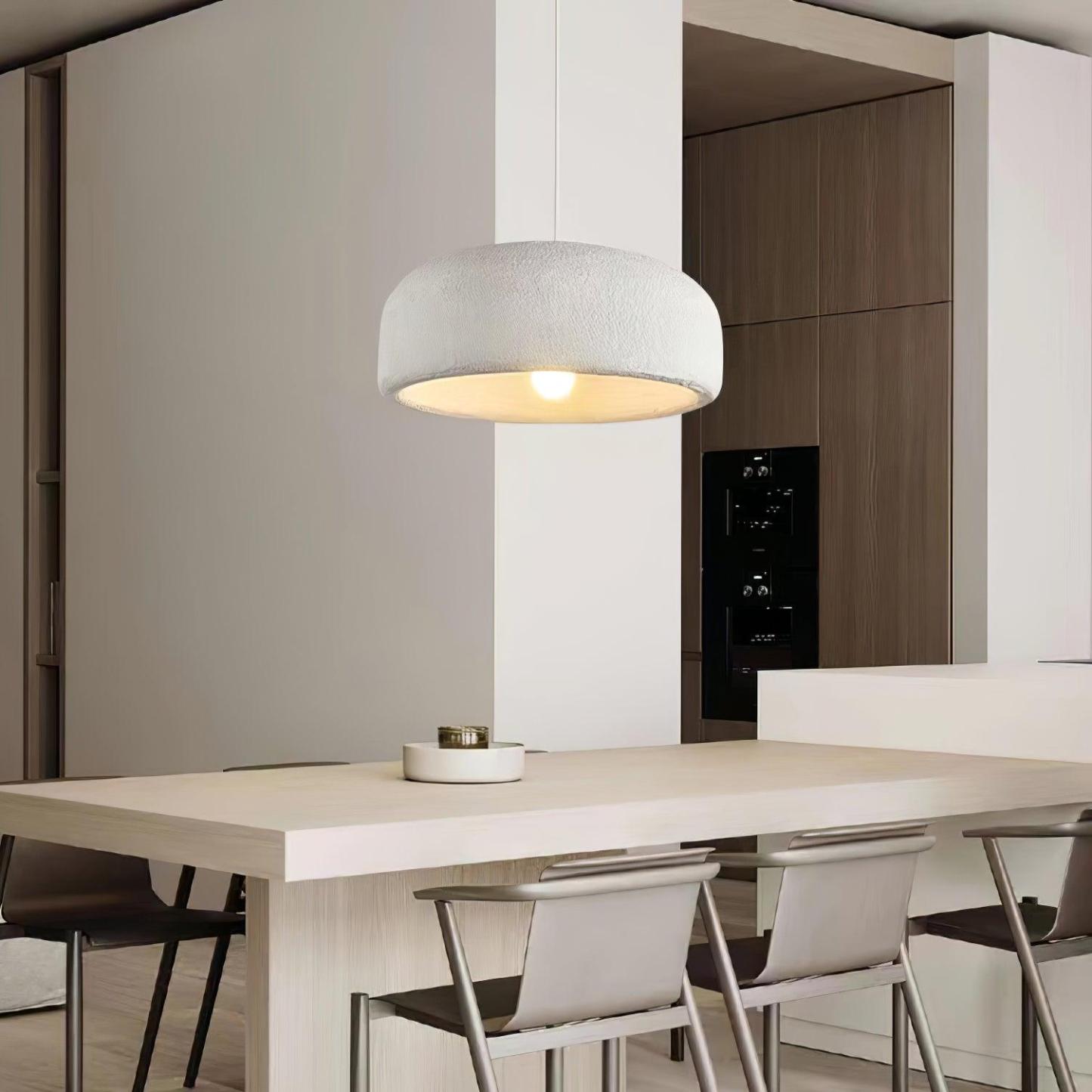 Modern Cloud Dome Pendant Light over dining table